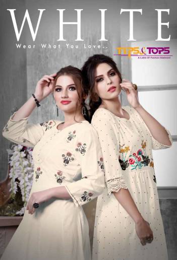 White By Tips & Tops Summer Wear Special Cotton Kurti Collection
